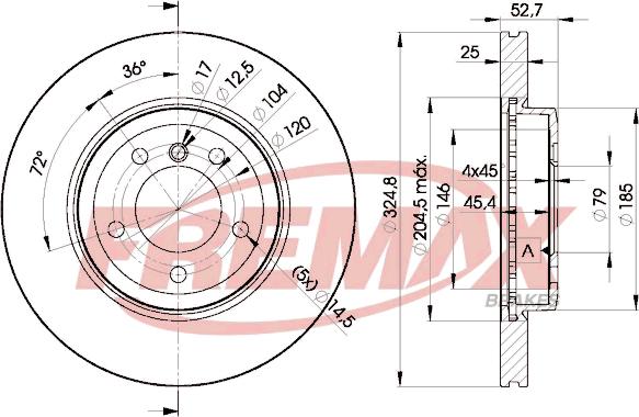 FREMAX BD-6071 - Bremžu diski ps1.lv