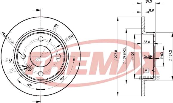 FREMAX BD-6165 - Bremžu diski ps1.lv