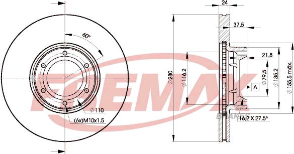 FREMAX BD-6847 - Bremžu diski ps1.lv