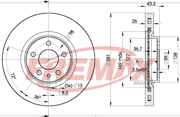 FREMAX BD-6811 - Bremžu diski ps1.lv