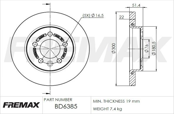 FREMAX BD-6385 - Bremžu diski ps1.lv