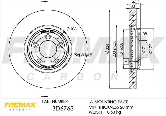 FREMAX BD-6763 - Bremžu diski ps1.lv