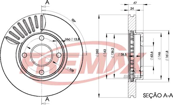 FREMAX BD-6784 - Bremžu diski ps1.lv