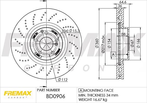 FREMAX BD-0906 - Bremžu diski ps1.lv