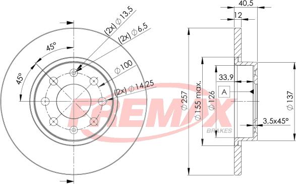 FREMAX BD-0918 - Bremžu diski ps1.lv