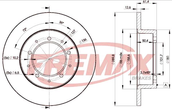 FREMAX BD-0461 - Bremžu diski ps1.lv