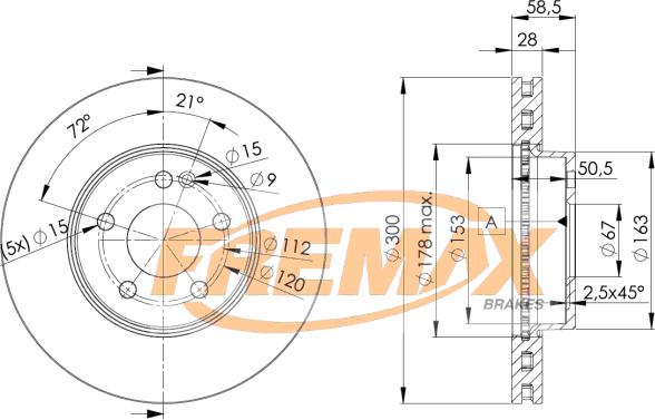 FREMAX BD-0415 - Bremžu diski ps1.lv