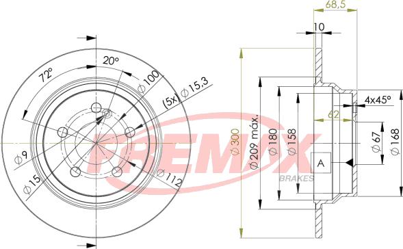 FREMAX BD-0413 - Bremžu diski ps1.lv