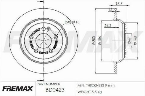 FREMAX BD-0423 - Bremžu diski ps1.lv