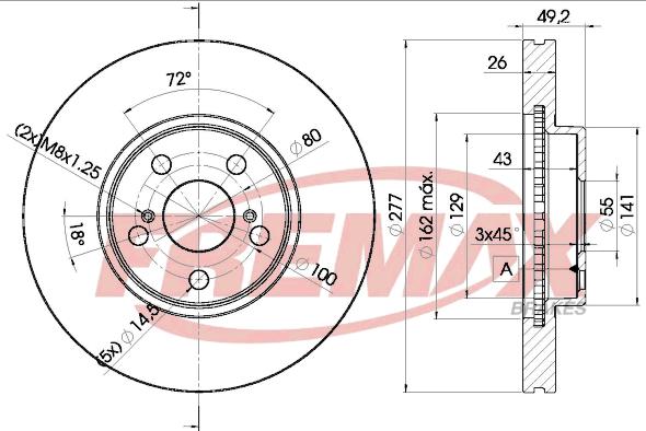 FREMAX BD-0504 - Bremžu diski ps1.lv