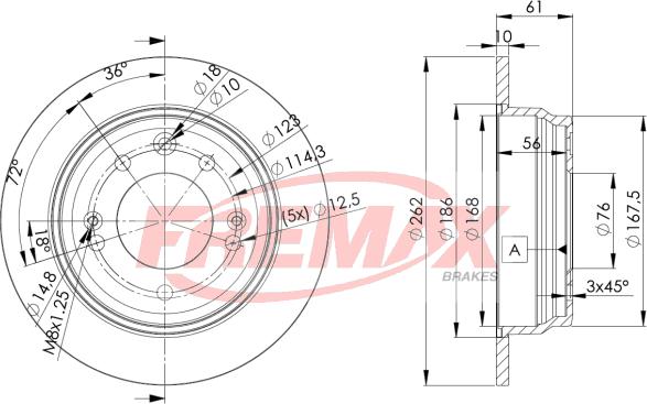 FREMAX BD-0581 - Bremžu diski ps1.lv