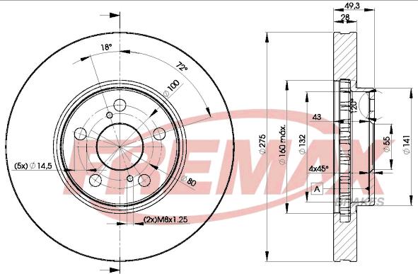 FREMAX BD-0600 - Bremžu diski ps1.lv