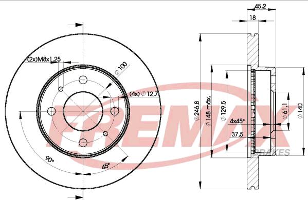 FREMAX BD-0602 - Bremžu diski ps1.lv