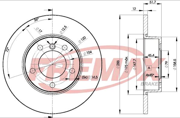 FREMAX BD-0673 - Bremžu diski ps1.lv