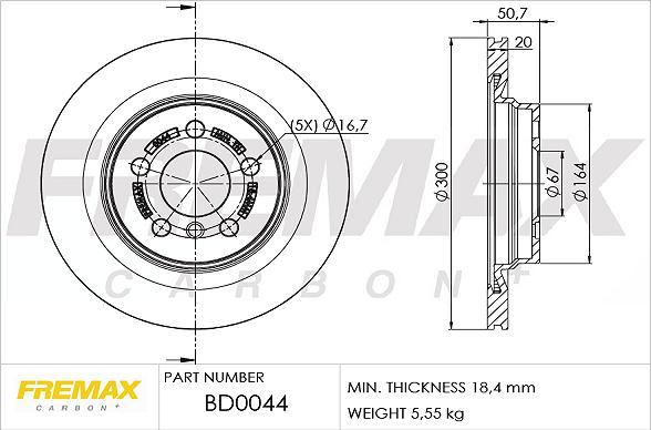 FREMAX BD-0044 - Bremžu diski ps1.lv