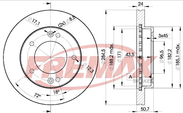 FREMAX BD-0008 - Bremžu diski ps1.lv