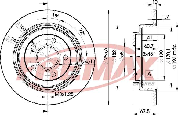 FREMAX BD-0034 - Bremžu diski ps1.lv