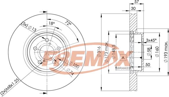 FREMAX BD-0035 - Bremžu diski ps1.lv