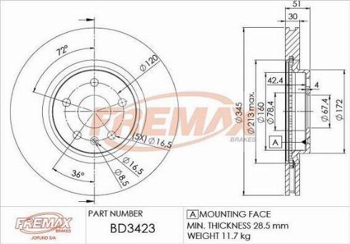 FREMAX BD-0026 - Bremžu trumulis ps1.lv