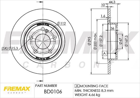 FREMAX BD-0106 - Bremžu diski ps1.lv