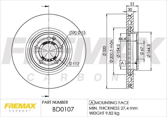 FREMAX BD-0107 - Bremžu diski ps1.lv