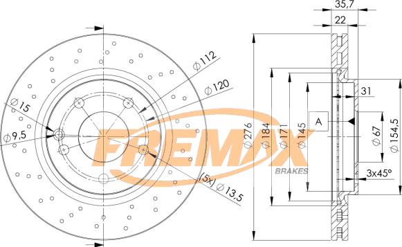 FREMAX BD-0115 - Bremžu diski ps1.lv