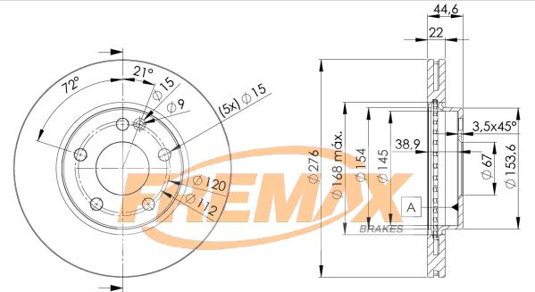 FREMAX BD-0111 - Bremžu diski ps1.lv