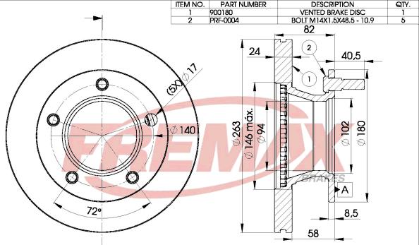 FREMAX BD-0180 - Bremžu diski ps1.lv