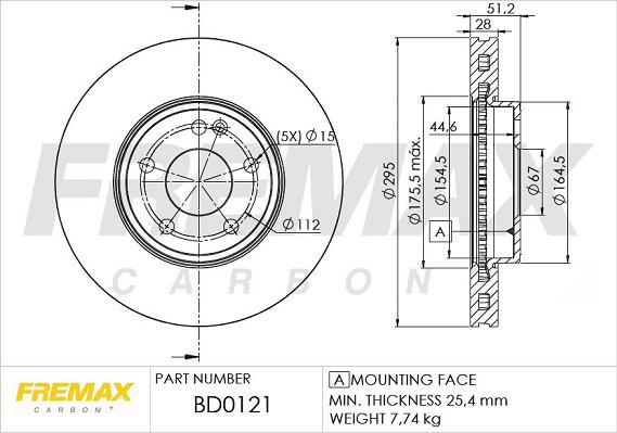 FREMAX BD-0121 - Bremžu diski ps1.lv