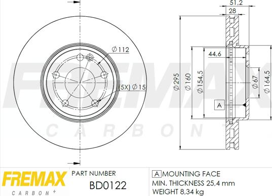 FREMAX BD-0122 - Bremžu diski ps1.lv