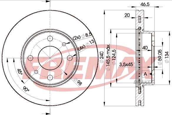 FREMAX BD-0178 - Bremžu diski ps1.lv