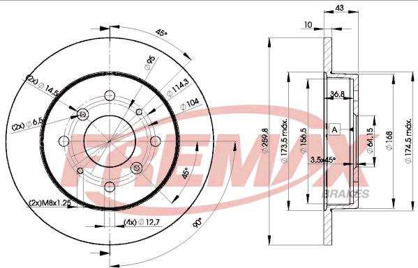 FREMAX BD-0802 - Bremžu diski ps1.lv