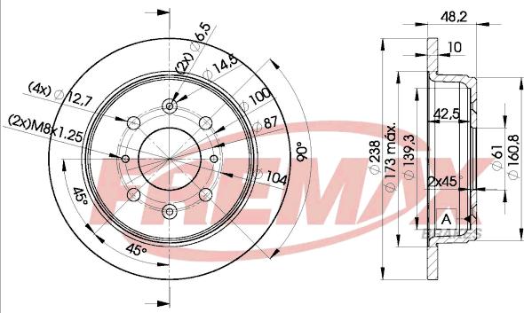 FREMAX BD-0817 - Bremžu diski ps1.lv