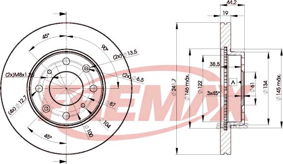 FREMAX BD-0838 - Bremžu diski ps1.lv