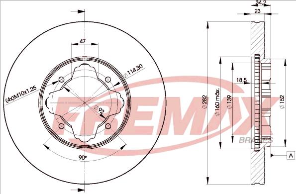 FREMAX BD-0837 - Bremžu diski ps1.lv