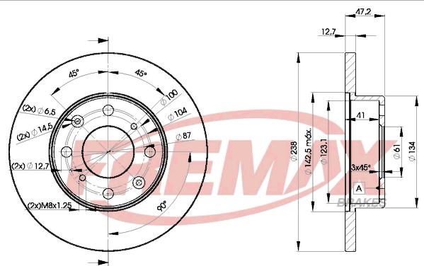 FREMAX BD-0829 - Bremžu diski ps1.lv