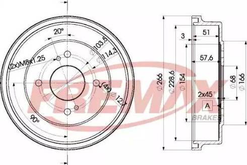 FREMAX BD-0349 - Bremžu trumulis ps1.lv