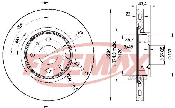 FREMAX BD-0356 - Bremžu diski ps1.lv