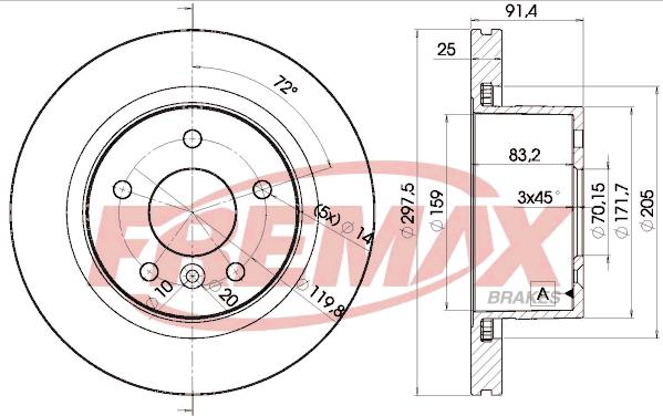 FREMAX BD-0380 - Bremžu diski ps1.lv