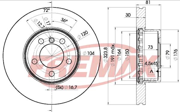 FREMAX BD-0265 - Bremžu diski ps1.lv