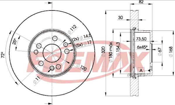 FREMAX BD-0212 - Bremžu diski ps1.lv