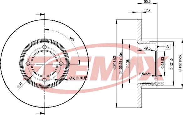 FREMAX BD-0751 - Bremžu diski ps1.lv