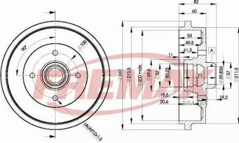 FREMAX BD-1516 - Bremžu trumulis ps1.lv