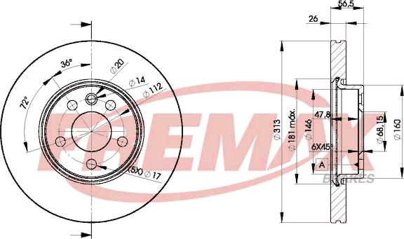 FREMAX BD-1530 - Bremžu diski ps1.lv