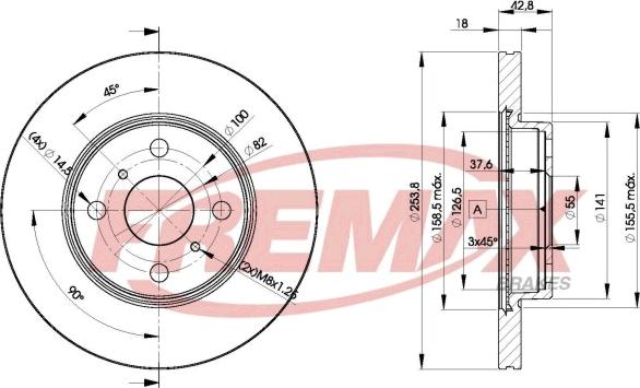 FREMAX BD-1608 - Bremžu diski ps1.lv