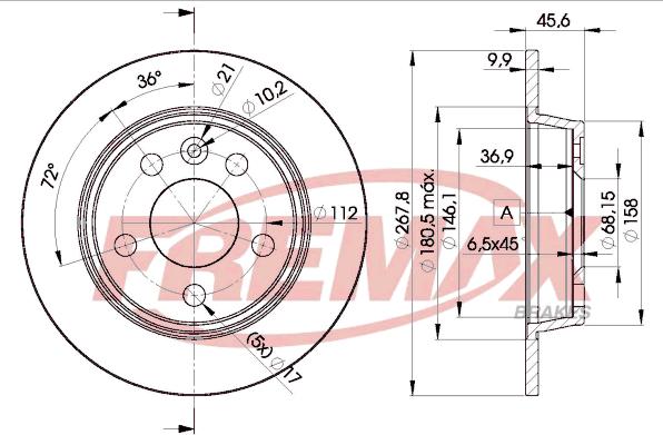 FREMAX BD-1094 - Bremžu diski ps1.lv