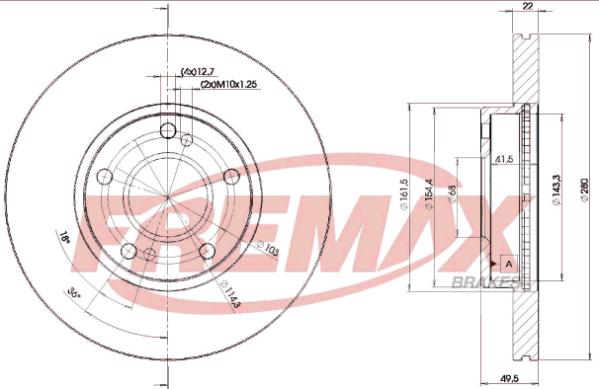 FREMAX BD-1057 - Bremžu diski ps1.lv