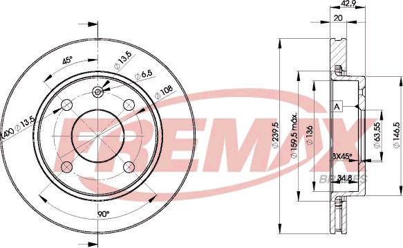 FREMAX BD-1064 - Bremžu diski ps1.lv