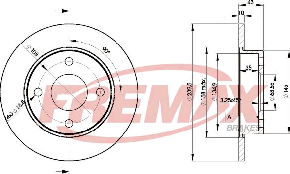 FREMAX BD-1063 - Bremžu diski ps1.lv