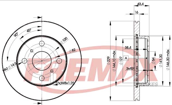 FREMAX BD-1009 - Bremžu diski ps1.lv